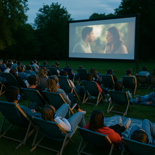 Silent Cinema for Outdoor Screenings